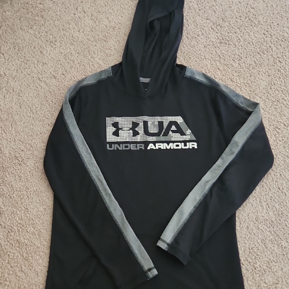Under Armour Black Hoodie with Silver Details